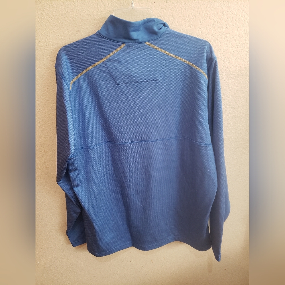 Warriors Partial Zip Pull Over Shirt Size Large - image 4